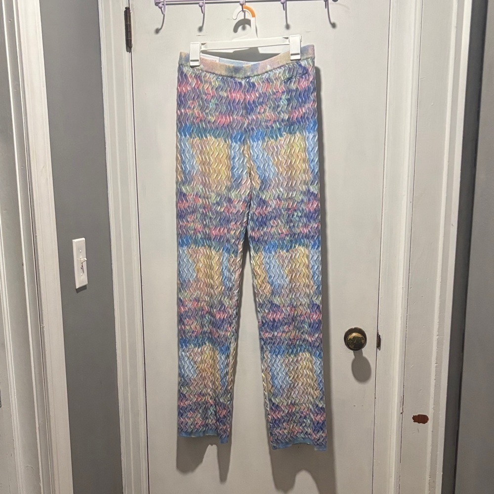 New NWT HOUSE OF SUNNY multi COLOR soft ribbed pants size 8